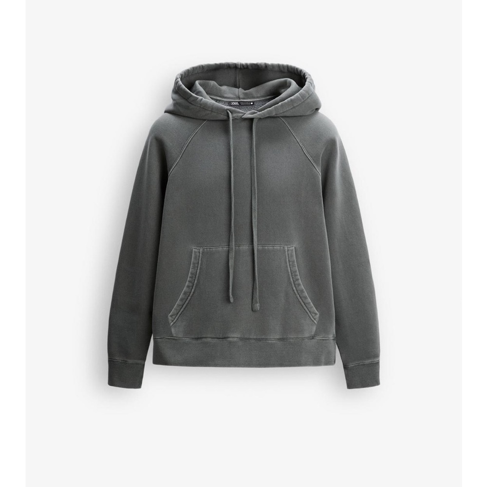 Zara Washed Hoodie Sweatshirt